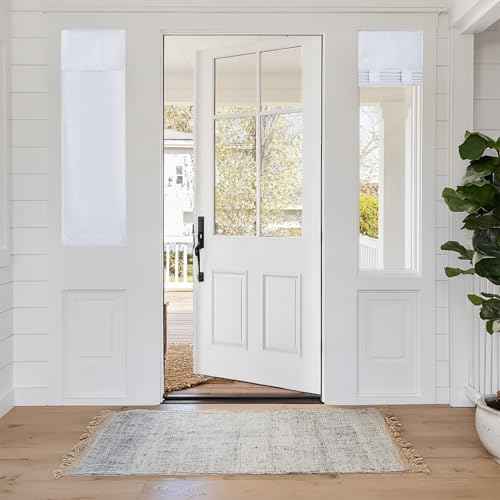 100% Blackout Door Curtains (White / 12"W x 40"L (Pack of 1))