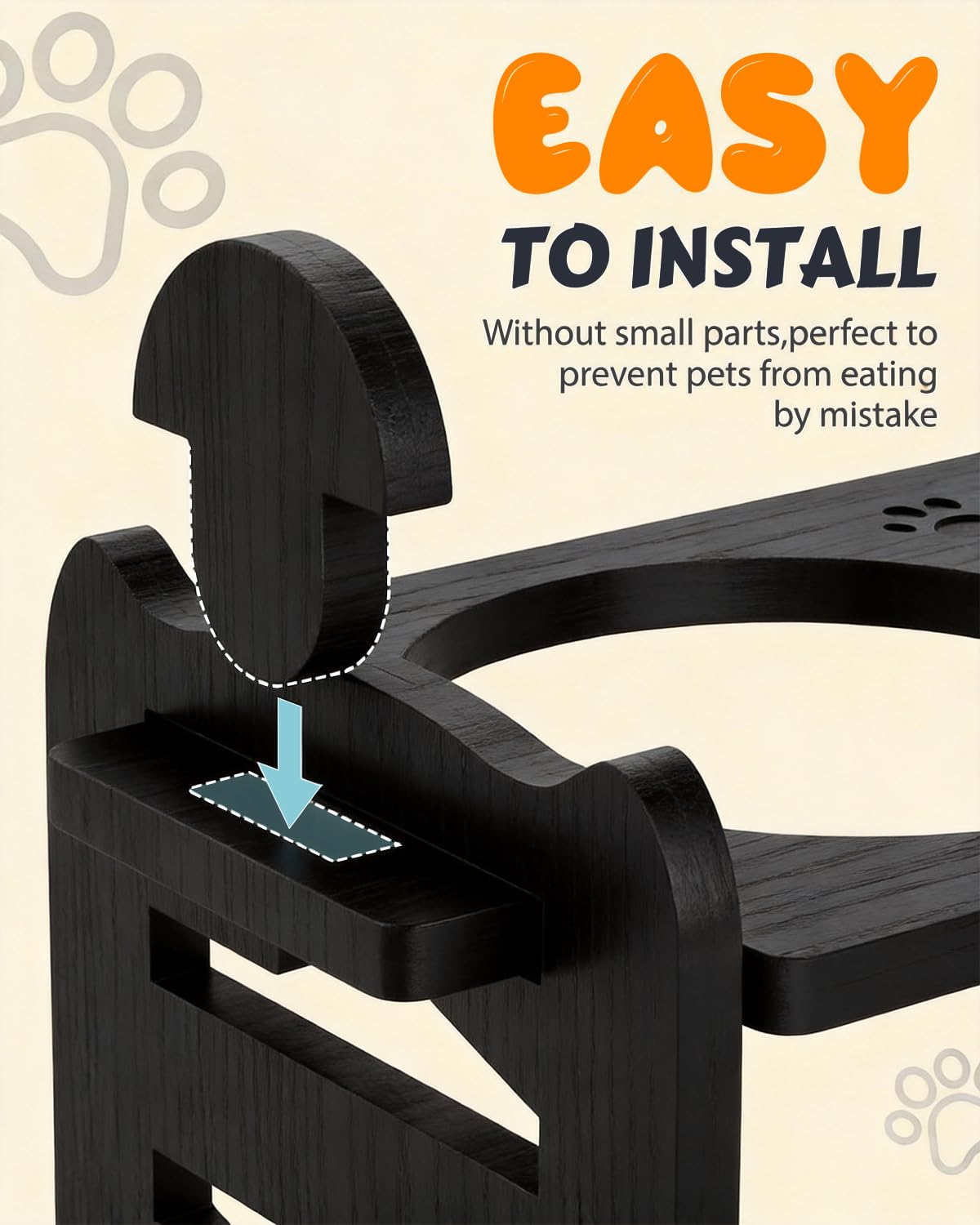 Elevated Dog Bowls (Black / Small)