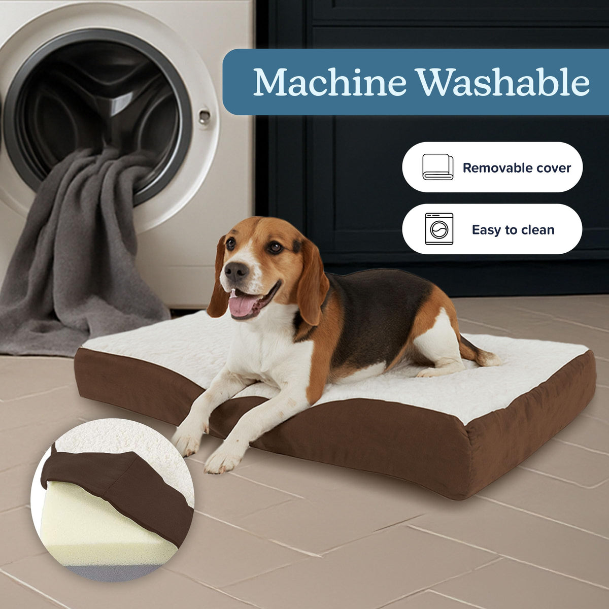 Orthopedic Dog Bed (Brown / Medium)