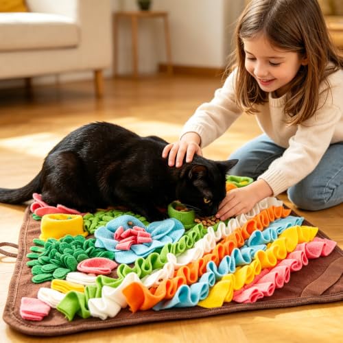 15.4" Snuffle Mat for Cats Dogs Small (15.4"L x 15.4"W / blown)