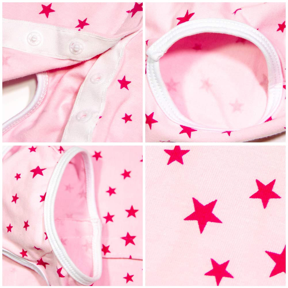 Dog’s Recovery Suit Post Surgery Shirt for Puppy (X-Small / pink stars)