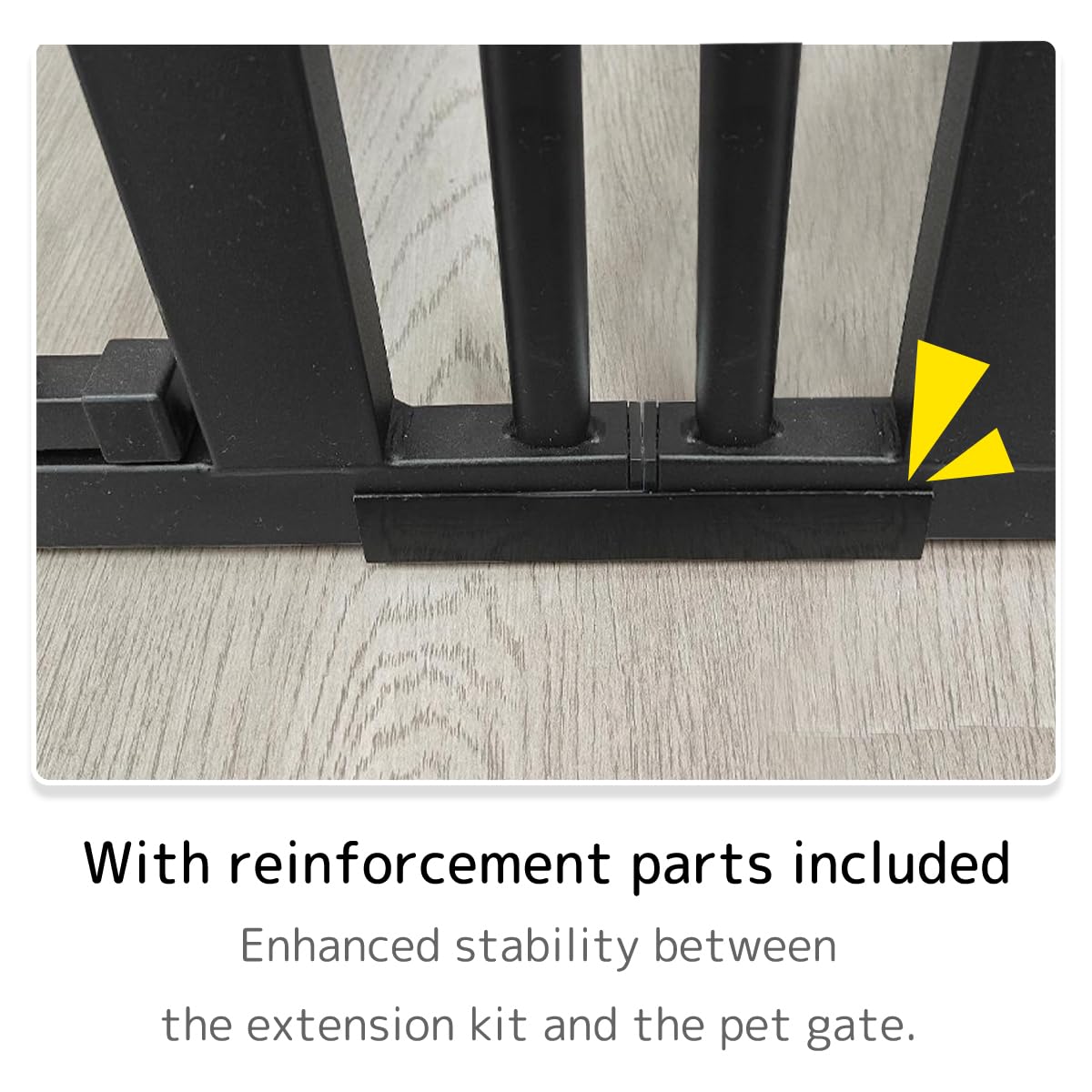 Extra Tall Cat Gate Extension Kit 61.02" High 12.6" Wide Black (61.02" H-black / 12.60" W, Extension)