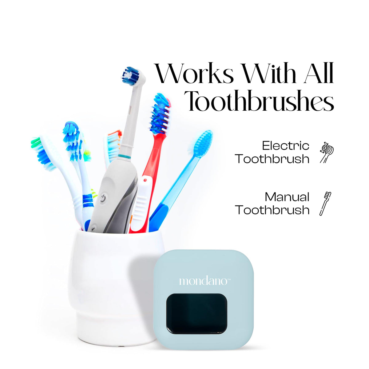UV C Toothbrush Sanitizer and Holder (Sky Blue)