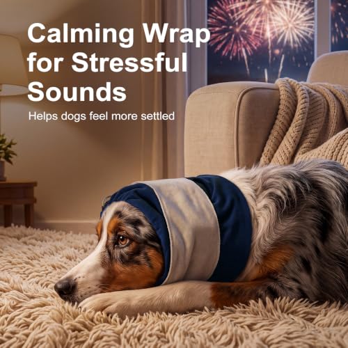 Dog Calming Hoodie for Anxiety Relief (Dark BLue / Medium)