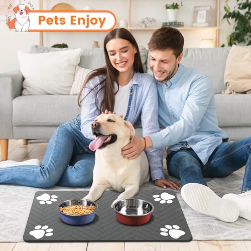 Pet Feeding Mat (Red / 24"L x 16"W)