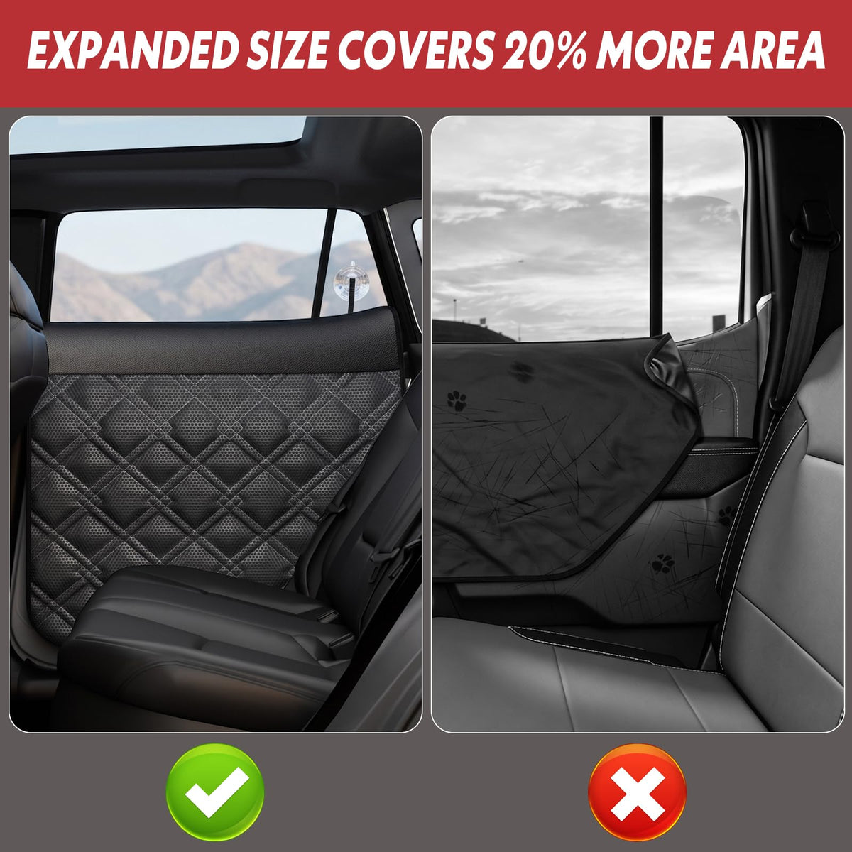 Dog Car Door Protector for Small SUVs with Small Windows (L [Fit Small SUV with Small window])