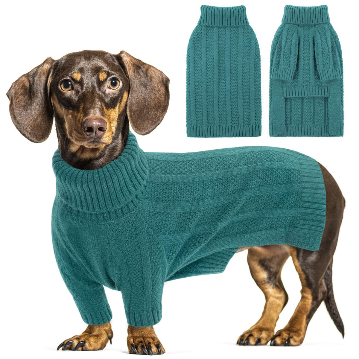 Small Dog Sweaters for Small Dogs Girl Boy (Small / Peacock Blue)