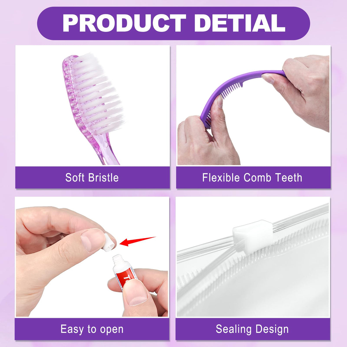 5 Kits Travel Toiletry Kit Bulk (pack of 5)