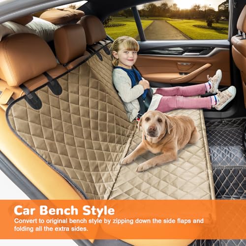XL Dog Seat Cover for Full (Light Brown / XL - 60" Length)