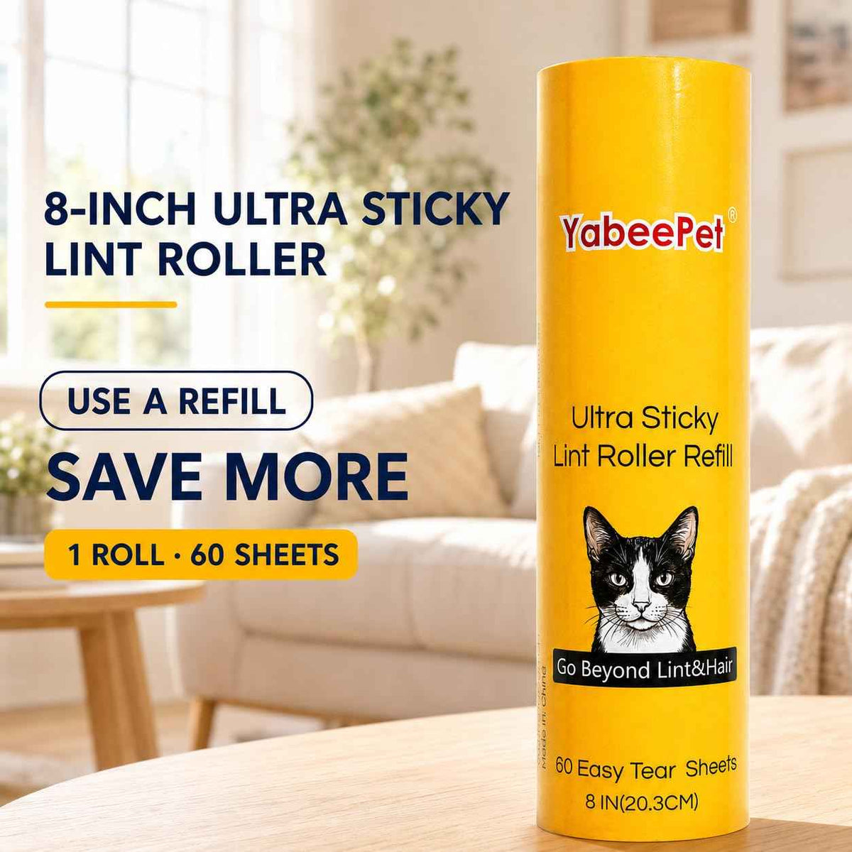 8 Inch Extra Sticky Large Lint Roller
