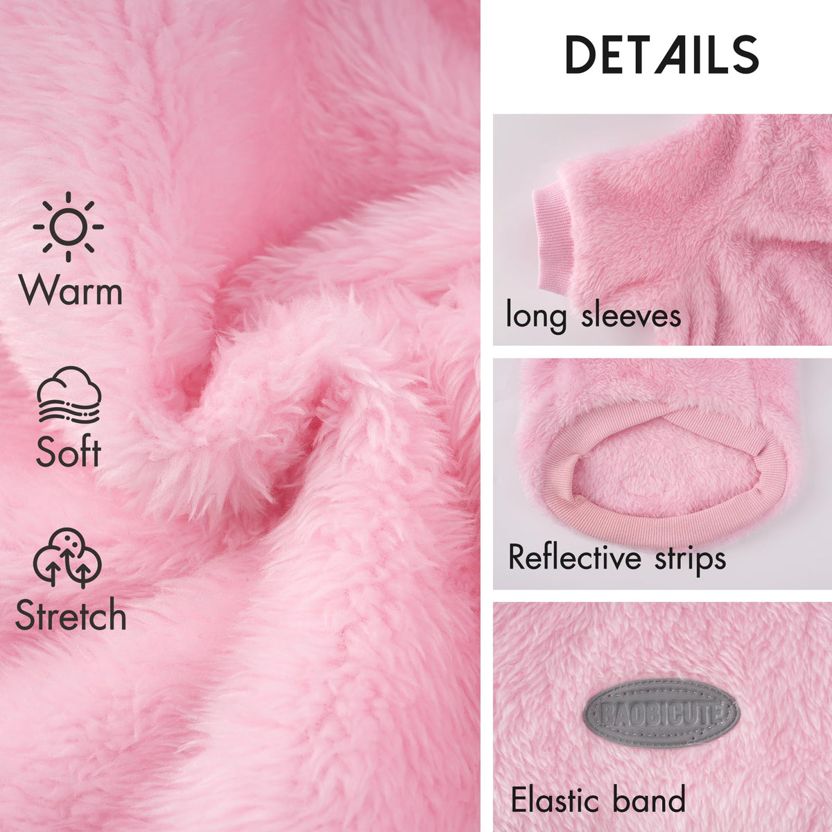 3 Pack Dog Sweater Clothes for Small Dogs Girls Boys Christmas (Pink+Purple+Peach / XXL (28.7-44.1lbs))