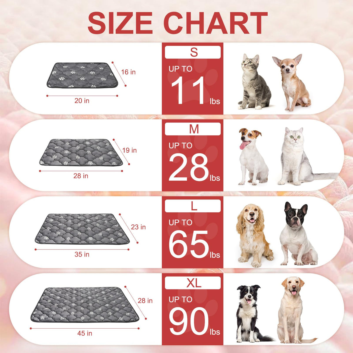 Self Warming Cat Mat (Grey_Paw / 35.0"L x 23.0"W x 0.2"Th)