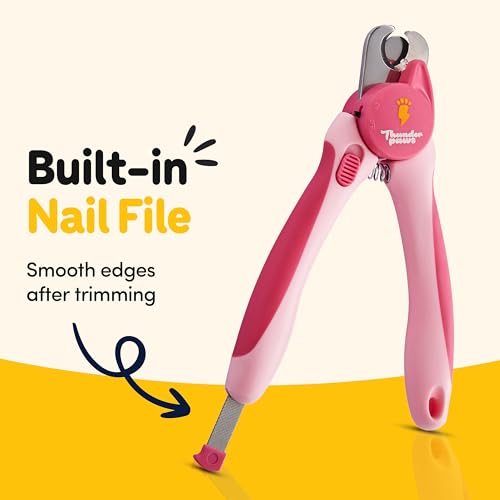 LED Dog Nail Clippers with Light (Pink / Large)