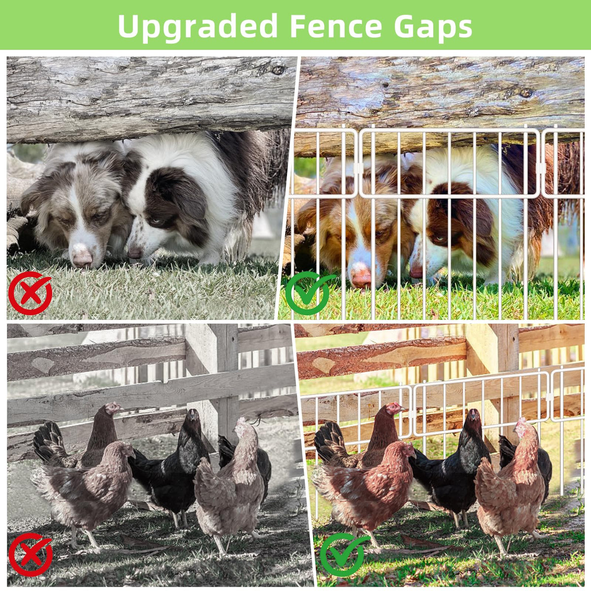 10 Pack Animal Barrier Fence (White / 10 Pack,10Ft)