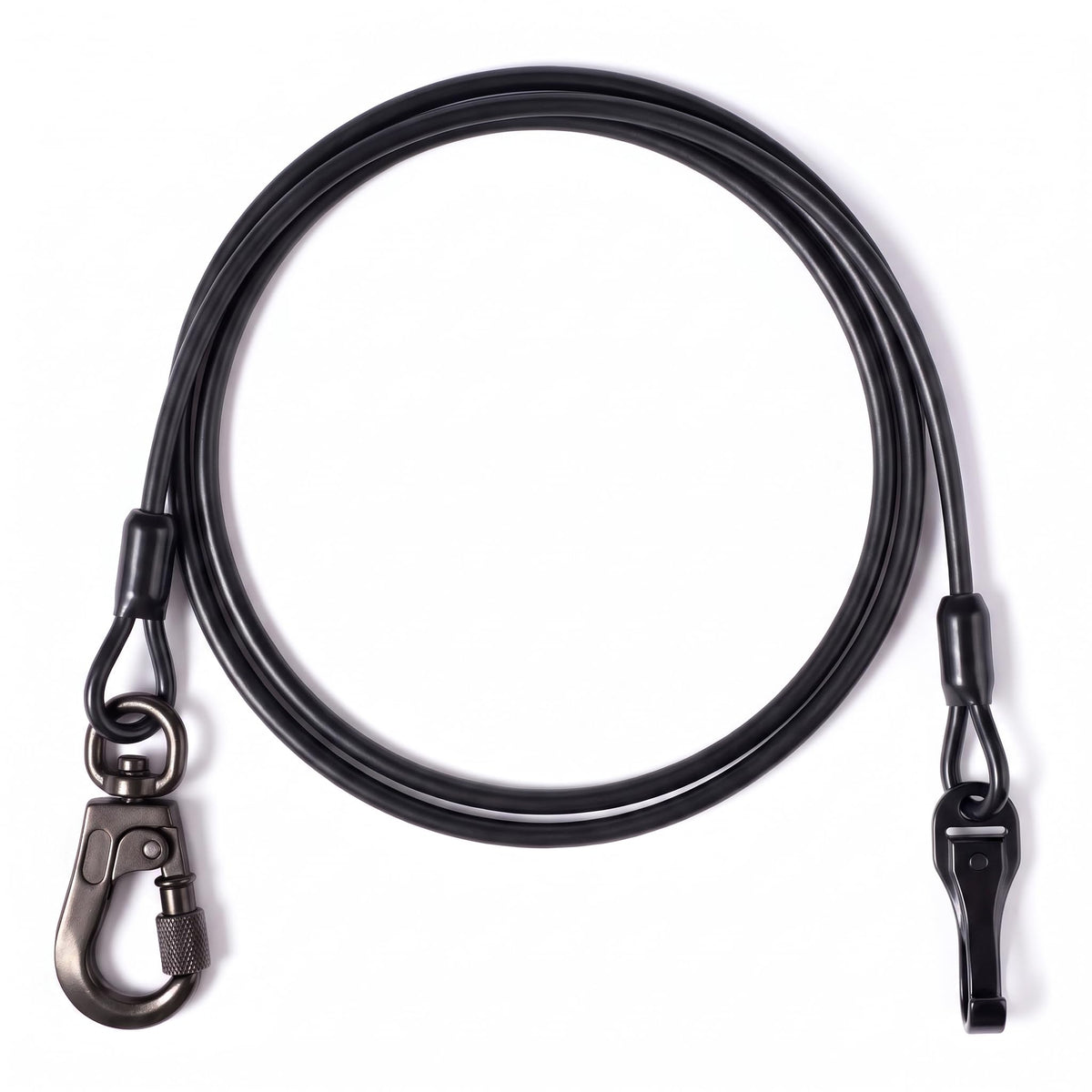 Chew Proof Steel Dog Seat Belt for Cars (Black / Chew Proof LATCH Bar Attachment)