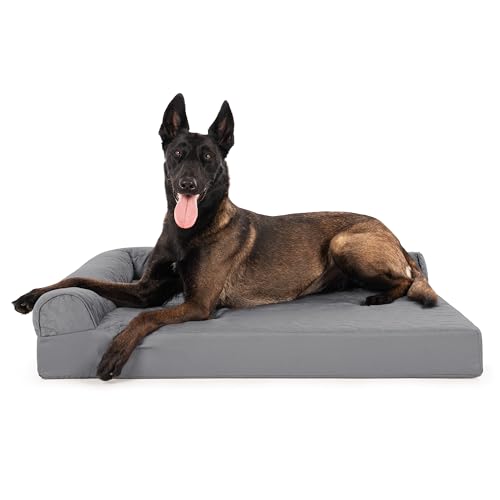 Orthopedic Dog Bed for Large Dogs w (Jumbo / Titanium)