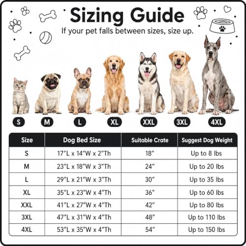 Dog Bed Medium Size (Black / 29"L x 21"W x 3"Th)