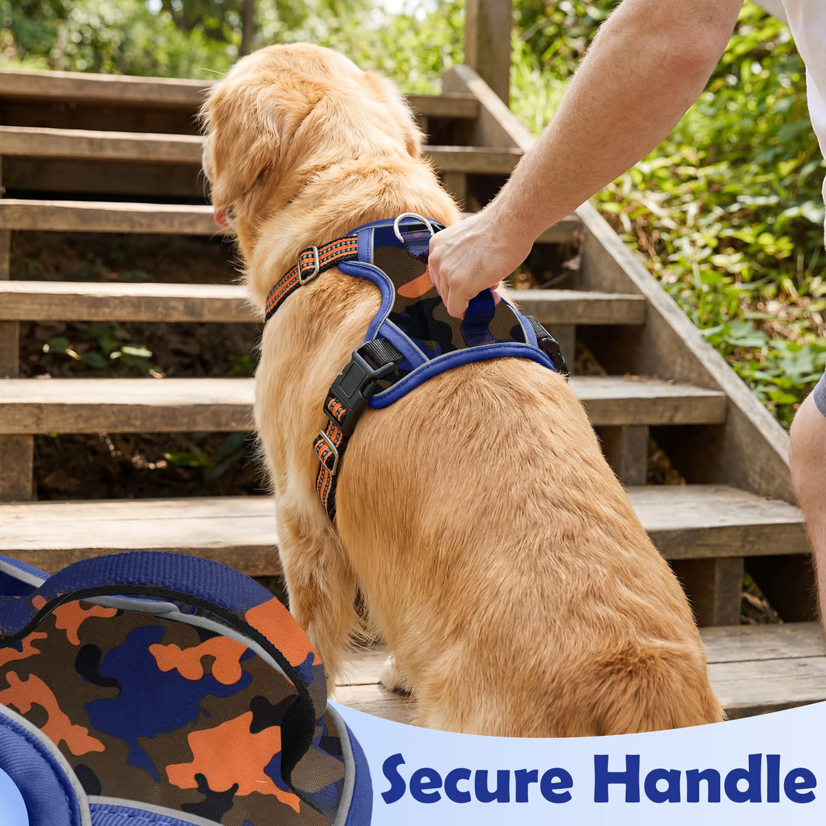 Dog Harness Small Sized Dog (Camo Orange / Small)