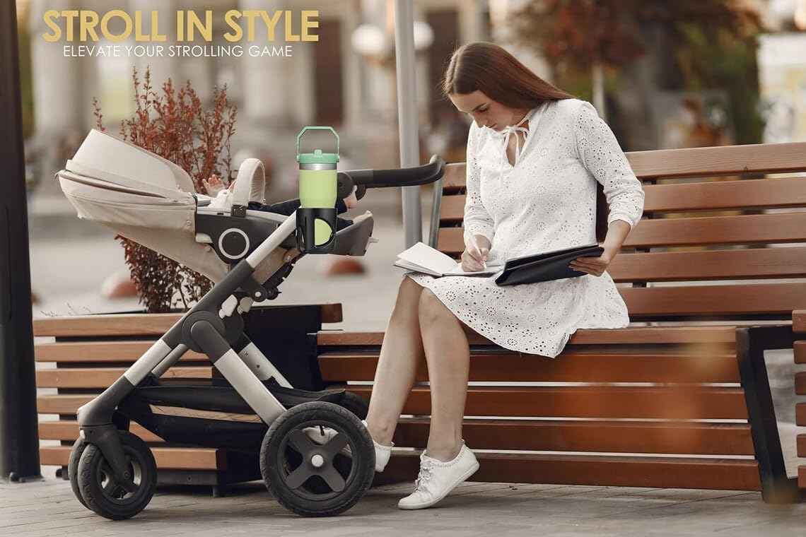 New Stroller Cup Holder for Stanley Quencher H2.0 (gray)