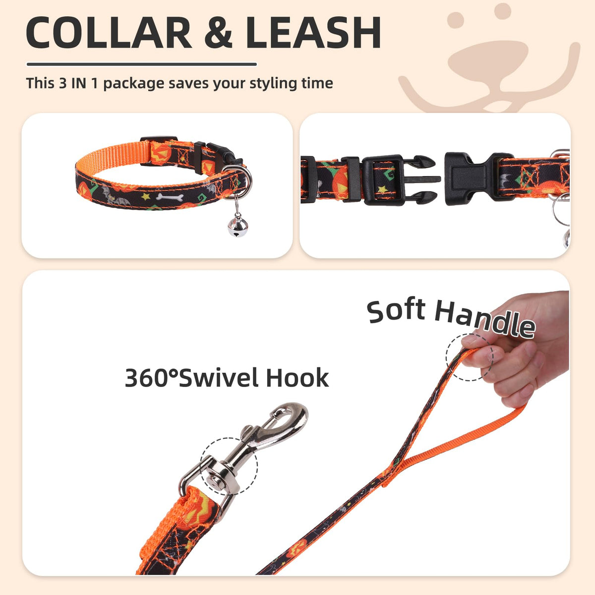 Halloween Dog Harness (Halloween Black / XXS (CHEST 11.5"-13"))