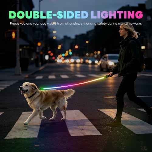 Rechargeable LED Dog Leash (Multi-colored-2)
