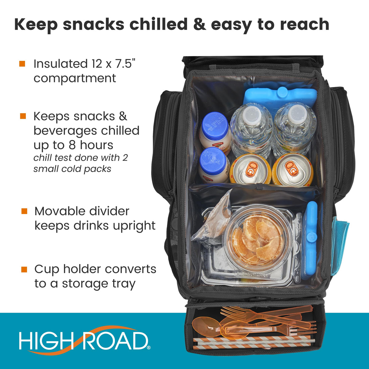CarHop Car Caddy Organizer With Cooler and Cup Holders (Stars)