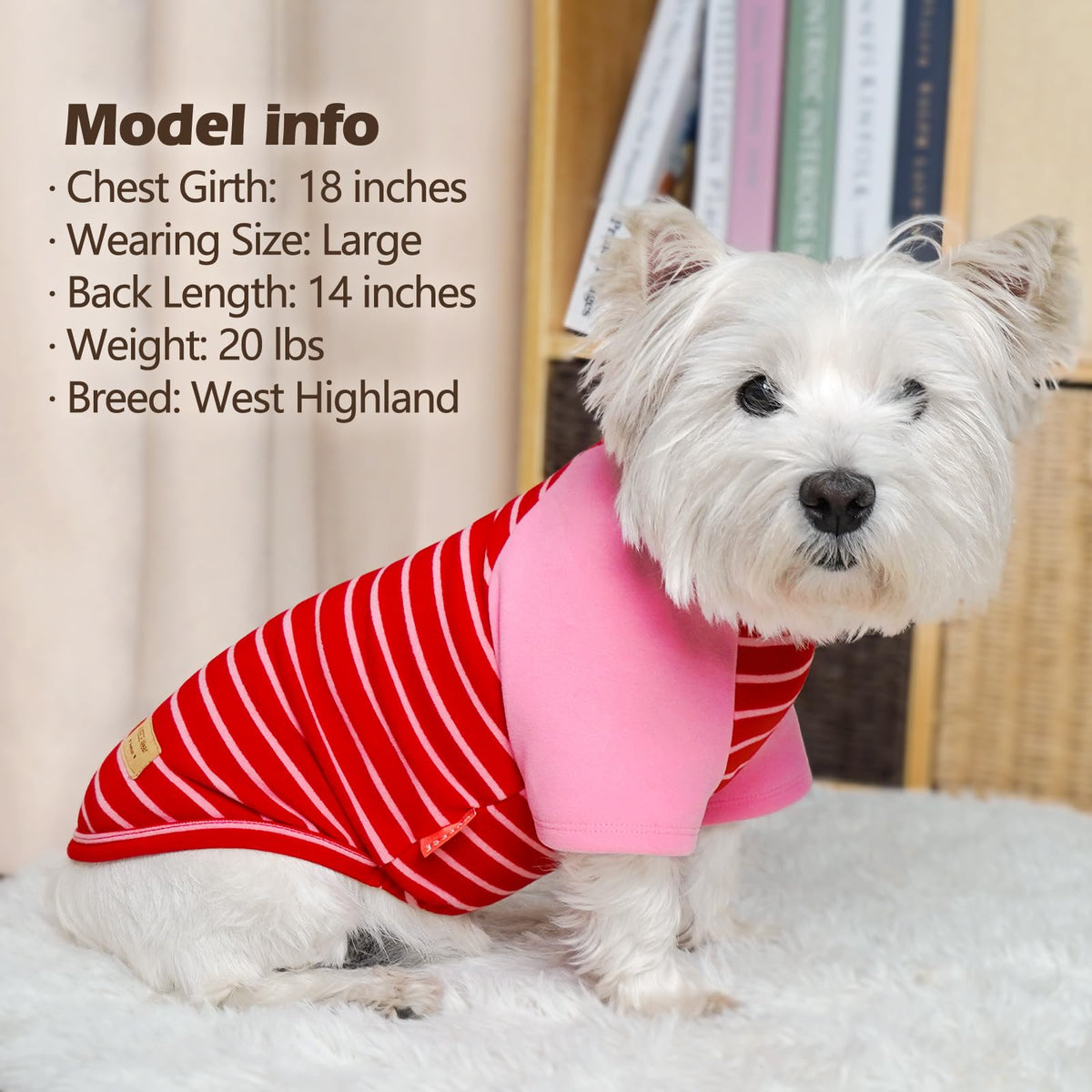 2Pack Dog Sweater with Sleeves Fleece Shirt for Small Dogs (Large (15-30lbs) / 10# Pink)