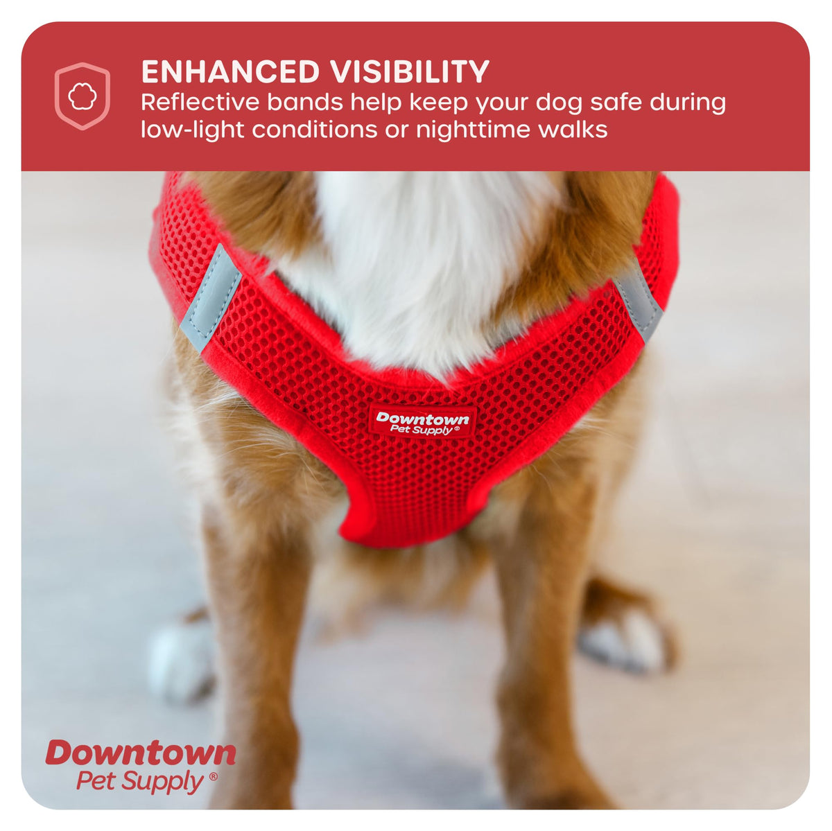 Step in Dog Harness No Pull (X-Large / Red)