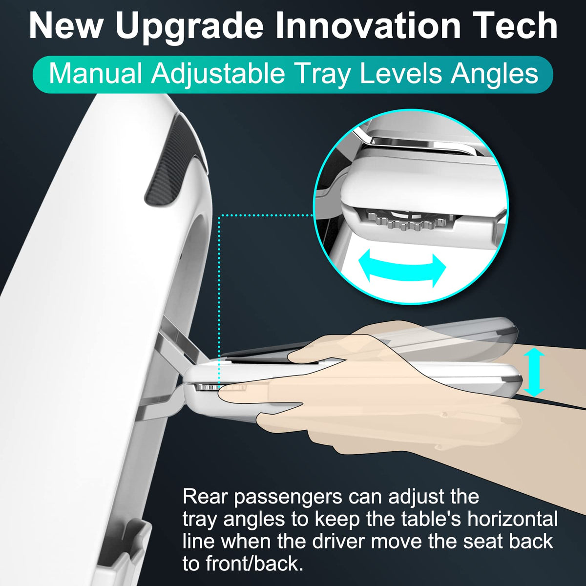 Back Seat Tray Table for Tesla Model 3 (White)