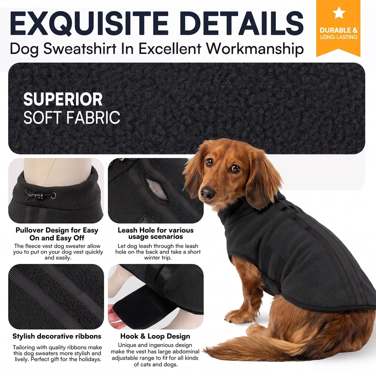Large Dog Sweater (Black / Large)