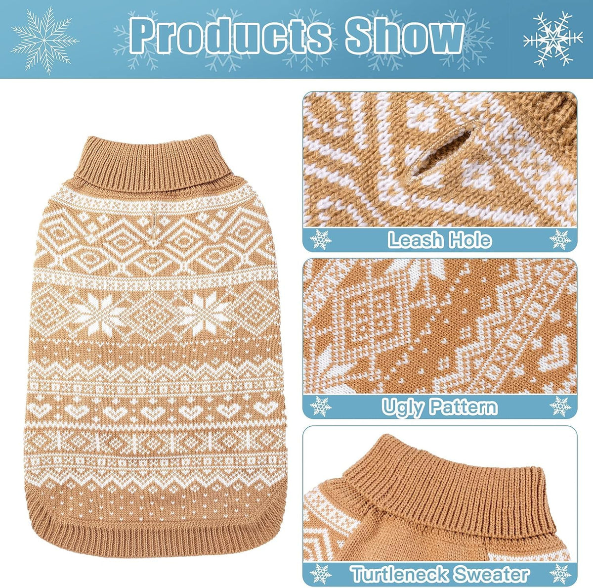 Dog Sweater Argyle (Cream / XX-Large)