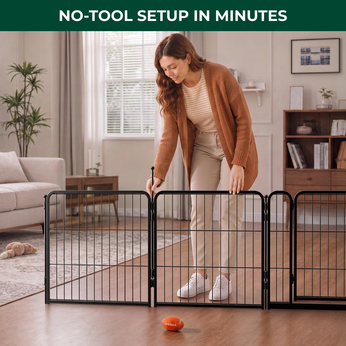 Homeplus Indoor Dog Playpen (Black / 24"H)