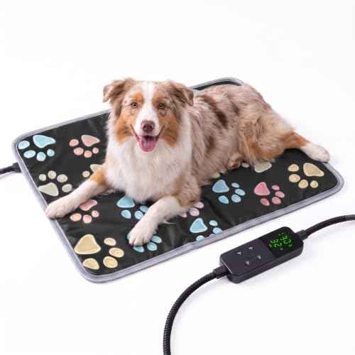 Pet Heating Pad for Cats & Dogs (34 X 24in / 1 pack black)