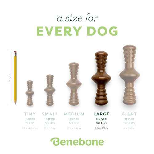Zaggler Dog Chew Toy for Aggressive Chewers (Brown / Large)
