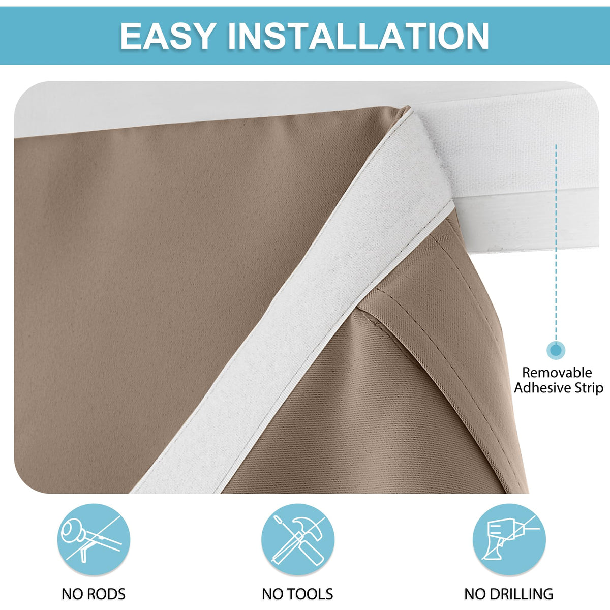 Classroom Door Window Cover (Mocha / 8"W x 36"L (Pack of 1))