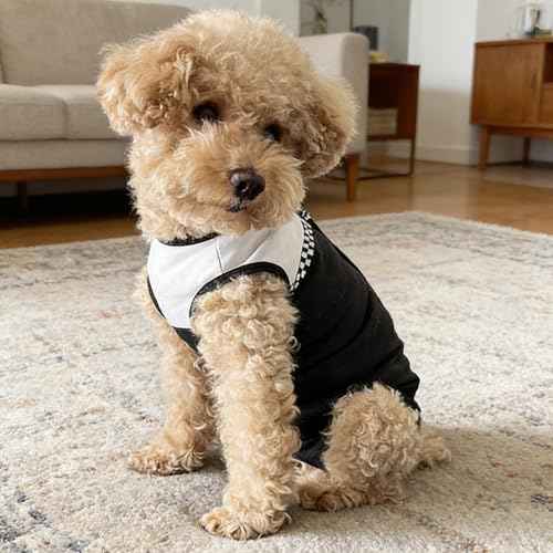 Dog Surgical Suit (Large / black and white)