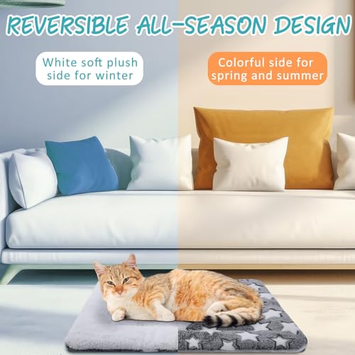 2 Pack Self Warming Cat Mat (Grey / 22'' X 18'')