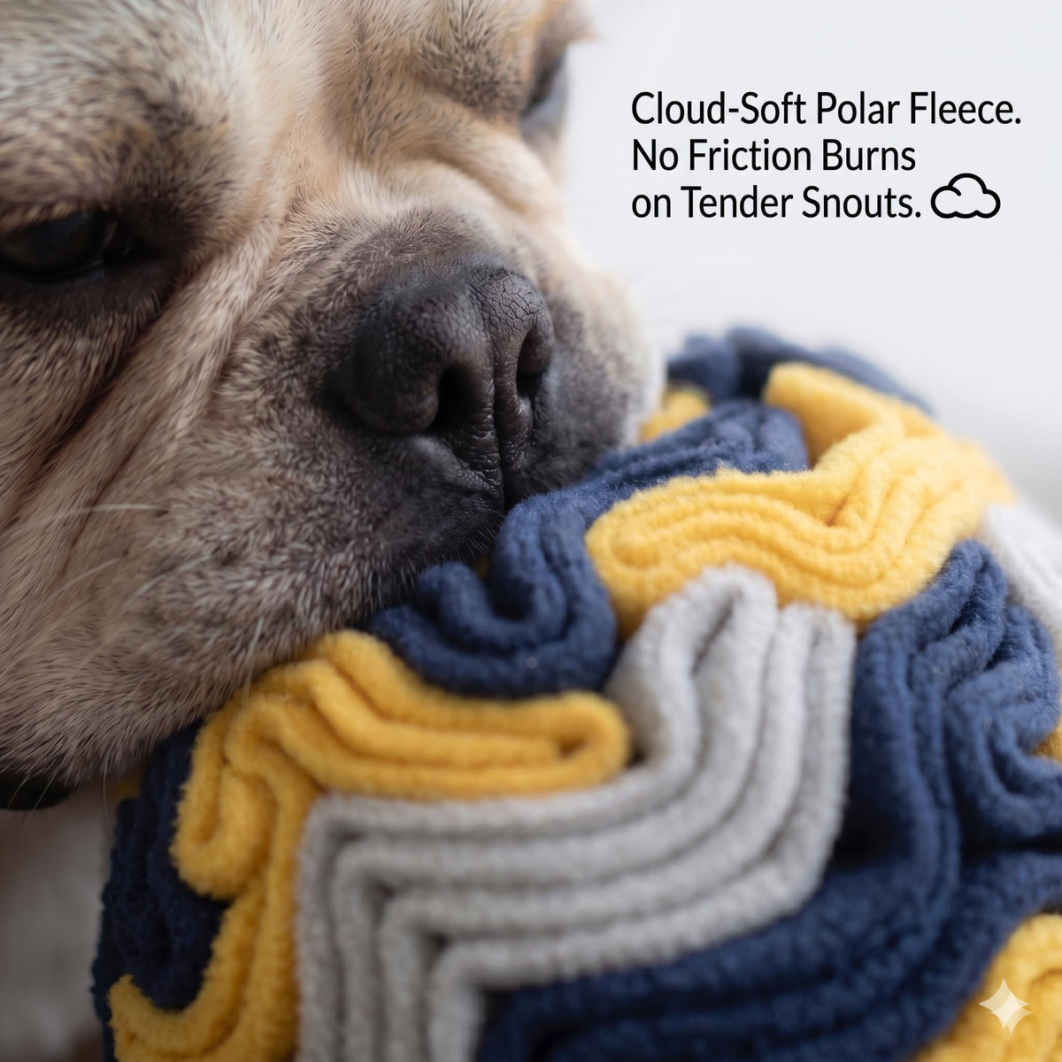 Snuffle Ball for Dogs (Navy&Yellow / Large)