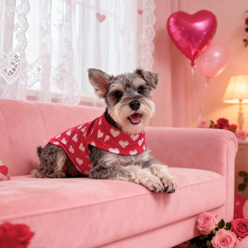 Cat Sweater Warm Fleece Pet Clothes for Cats Only (Heart Pink / Large)