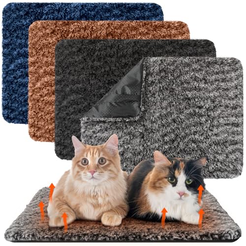 4 Pack Self Warming Cat Mat for Pets (18 x 24 Inch / Mix)