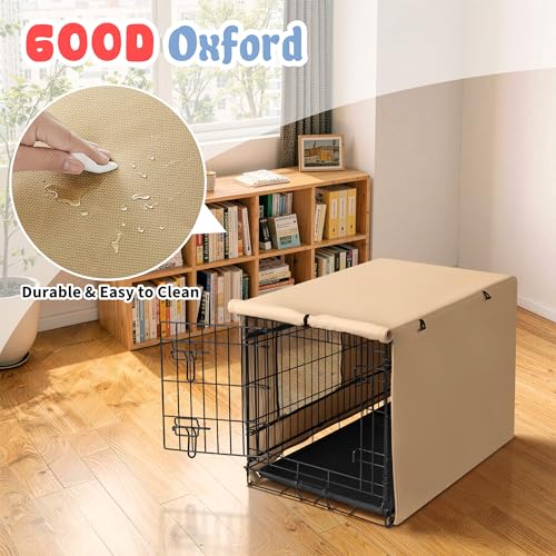 Dog Crate Cover (36.6"L x 23.0"W x 24.8"H / Beige)