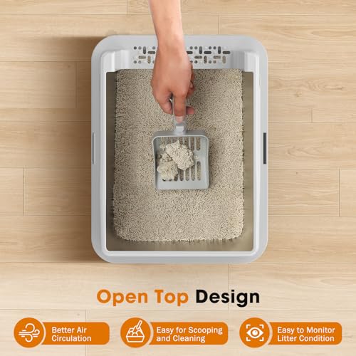 2PACK Stainless Steel Litter Box (Silver Grey / M)