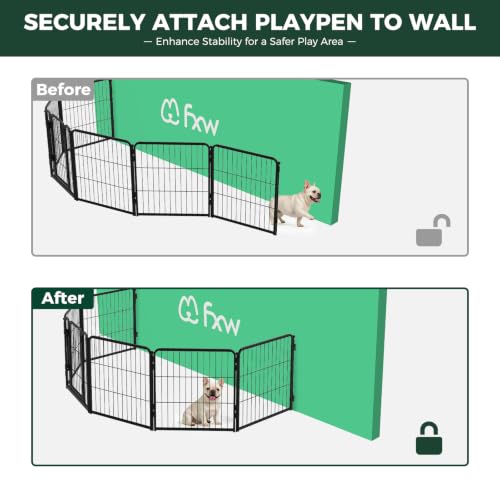 Homeplus Indoor Dog Playpen with Fence (Black / 32"H)