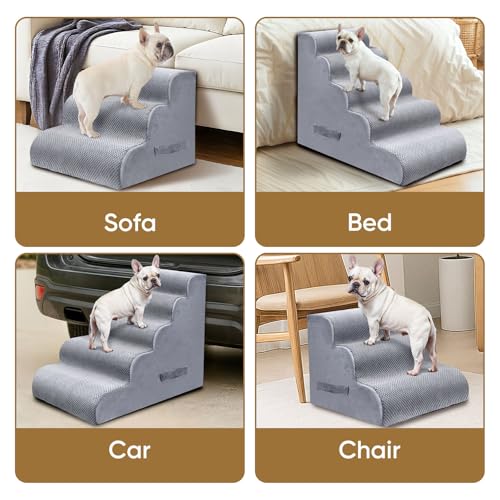 5 Step Pet Stairs for High Beds & Sofas (LightGrey / 5-step 22.8"H)