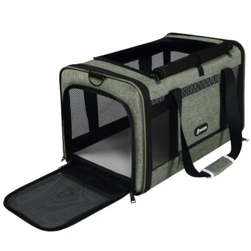 Medium Cat Carrier Bag Lightweight (Olive / 18.0"L x 11.0"W x 11.0"H)