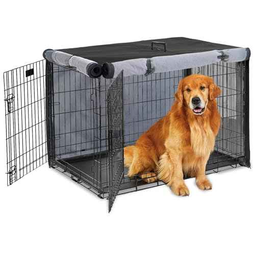 Dog Crate Cover 48 inch 1200D Heavy Duty Built (Black / 48.1"x 30.1" x 33")