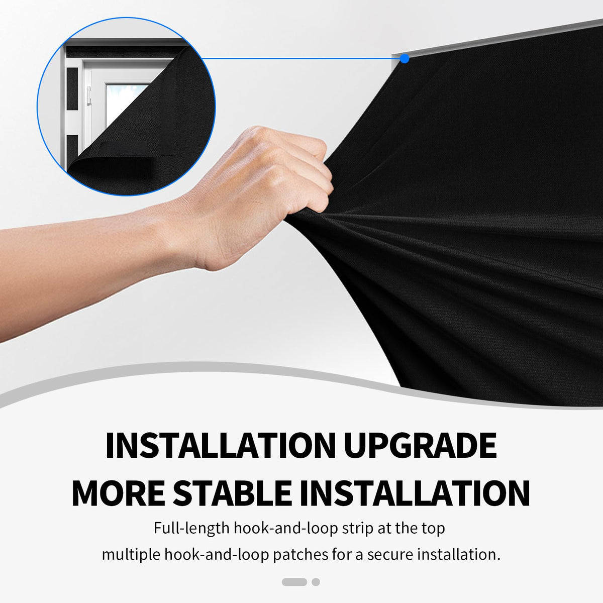 Blackout Window Cover (Black / 57"W x 39"L (Pack of 1))