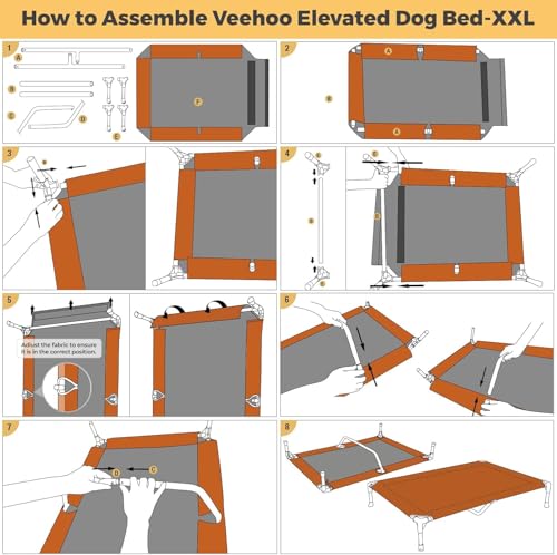 Outdoor Elevated Dog Bed Large Sized Dogs (59.0"L x 37.5"W x 9.0"Th / Brown)