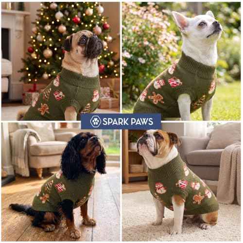 Christmas Knit Dog Sweater (Gingerbread / X-Large)