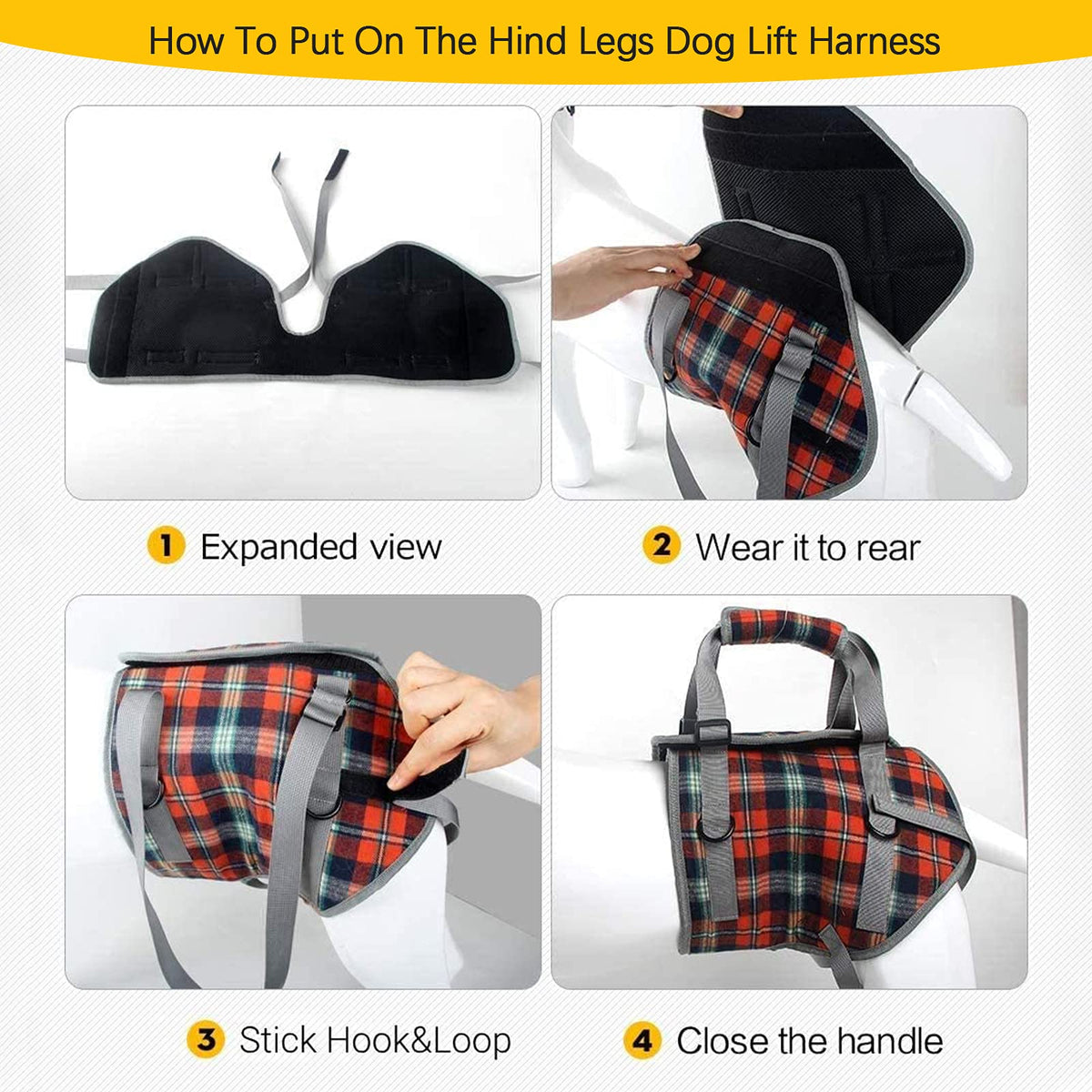 Dog Lift Harness (X-Large / Hind Legs-Blue)